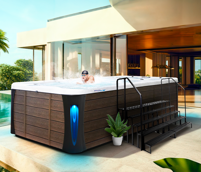 Calspas hot tub being used in a family setting - Midwest City